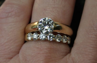 Tension Set Diamond Engagement Ring